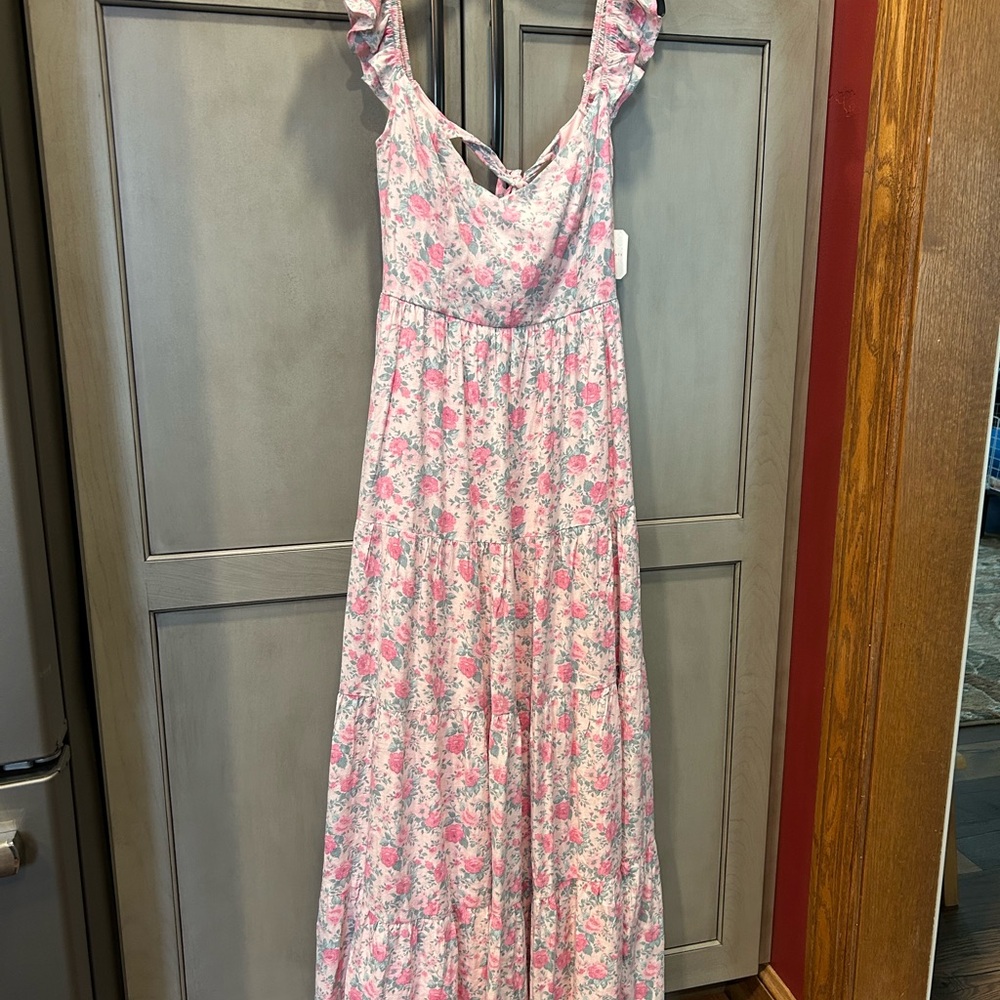 Altar’d State Pink Floral Maxi Dress